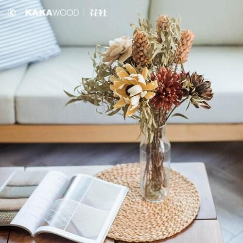 Northern European-Style Natural Bouquet Home Soft Decorations Natural Plant Dried Flowers Dried Fruit Design Floral
