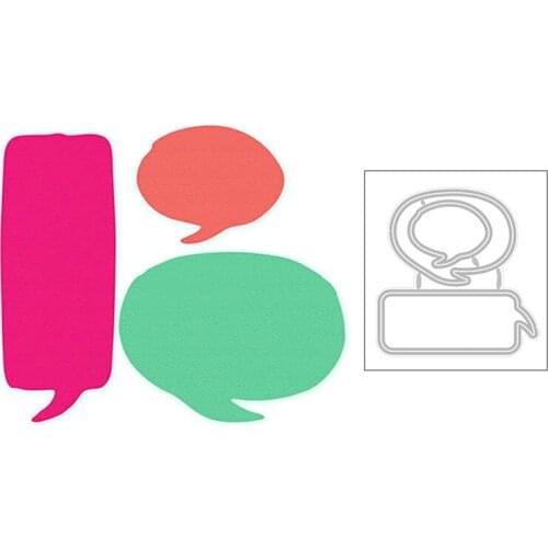 2020 New Chat Dialog Box Word Frame Metal Cutting Dies Cut For DIY Scrapbooking Card Paper Label Photo Album Making no stamps