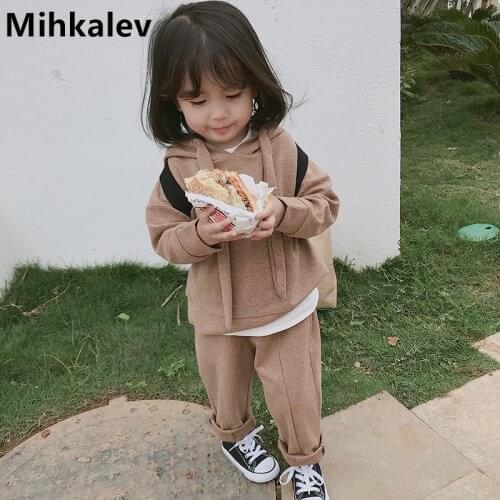 Mihkalev kids clothes girls tracksuit set 2021 autumn children clothing set tops +pants 2pcs girls sport suits baby girl outfits
