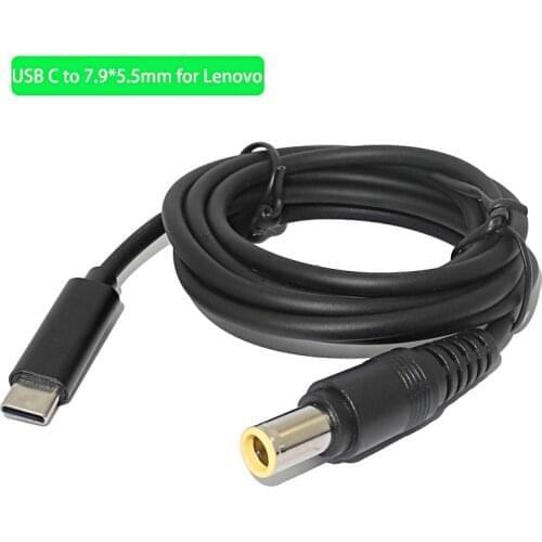Type C USB C to 7.9*5.5mm Plug Converter Dc Power PD Adapter Charging Cable for Lenovo Thinkpad X60 T60 T61 X200 X201 X220 X230