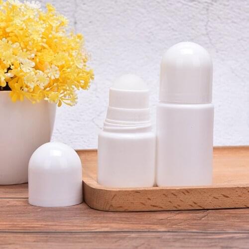 5pcs/set 30/50ML Plastic Roller Bottles Empty Refillable Rollerball Bottle For DIY Deodorant Essential Oils Perfume Cosmetics