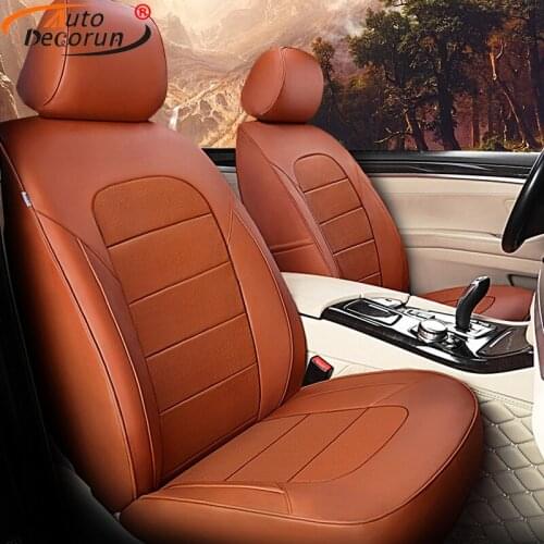 Cowhide & Leatherette Seat Protectors for Honda Accord Car Seat Cover Cushion 2014-2017 Auto Interior Accessories Complete14pcs