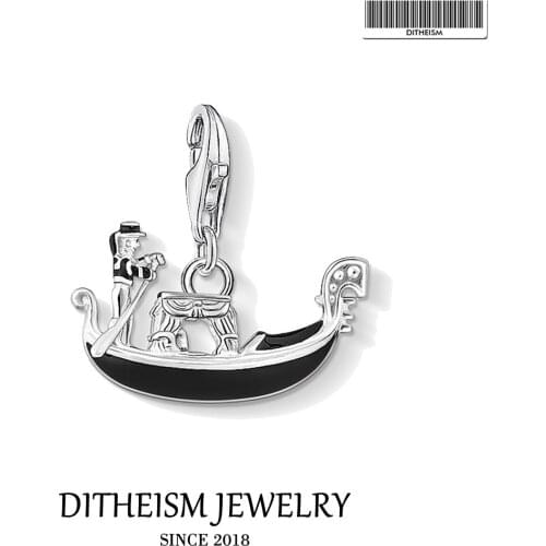 Charms Pendant Venice Gondola 925 Sterling Silver Fit Bracelet Europe Jewelry Accessories Romantic and Cute Gift For Women Men