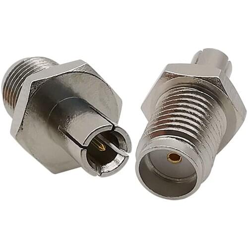 1Pcs SMA Female to TS9 Male Straight RF Adapter TS9 Plug to SMA Jack Converter Antenna Cable Connector Silver Nickel Plated