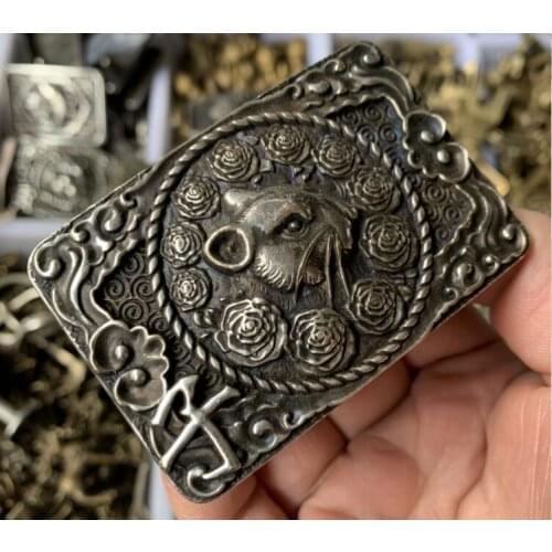 Silver,pure copper,Zodiac rat belt buckle,exquisite sculpture lines,very clear and free shipping