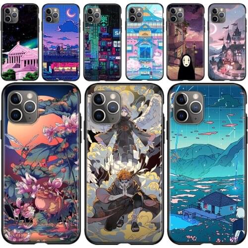 Art Pixel Aesthetic Silicone Cover For Apple Iphone 12 Mini 11 Pro XS MAX X XR 6 7 8 Plus 6S 5 5S SE Phone Case