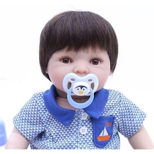 Sudoll About 16" Handmade Lifelike Newborn Baby Doll Reborn Soft Silicone Vinyl Close Eyes doll New Arrival