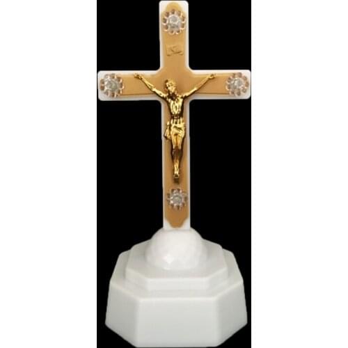 LED Light Christ Jesus Lcon Cross Home Church Pray Ornaments Church Souvenirs D0LD