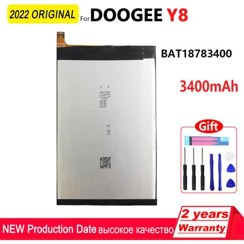 100% Original 3400mAh BAT18783400 Battery For Doogee Y8 High quality Batteries With Tools+Tracking Number