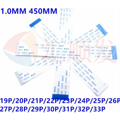 1000pcs! 1.0MM 450MM FFC/FPC flat soft line FFC connection line electronic line 45CM 19P/20P/21P/22P/23P/24P/25P/26P/27P/28P/29P