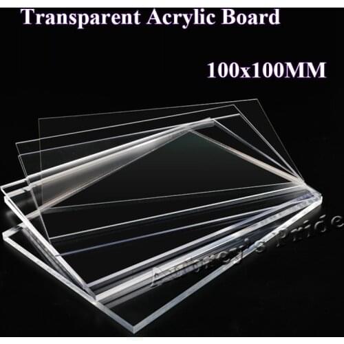 100x100MM Tranparent Acrylic Board for Mini Simple 36W UV Exposure Lamps Flash Stamp Machine Self inking Stamping Making Sealer