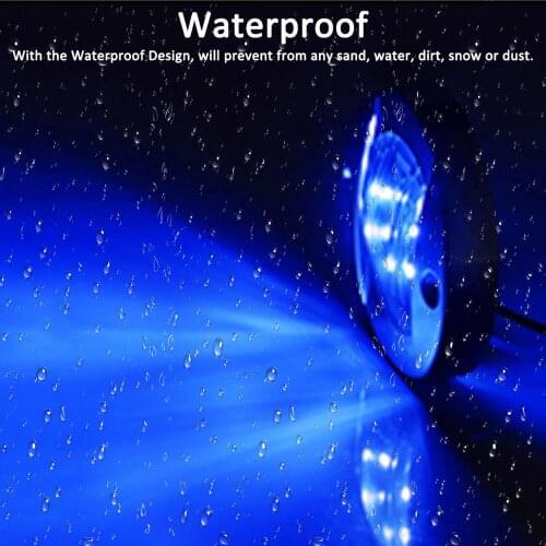 1X Round Blue 6 LED 12V Boat Light Stair Deck Side Marker Turn Signals Indicator Marine Boat Tail Lights Accessories