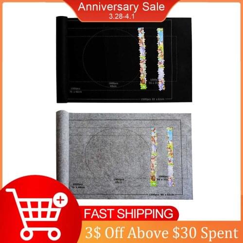 26x46 inch big Size Puzzles Mat Roll Up Jigsaw Felt Playmat Blanket for Up to 1500pcs Puzzle Accessories