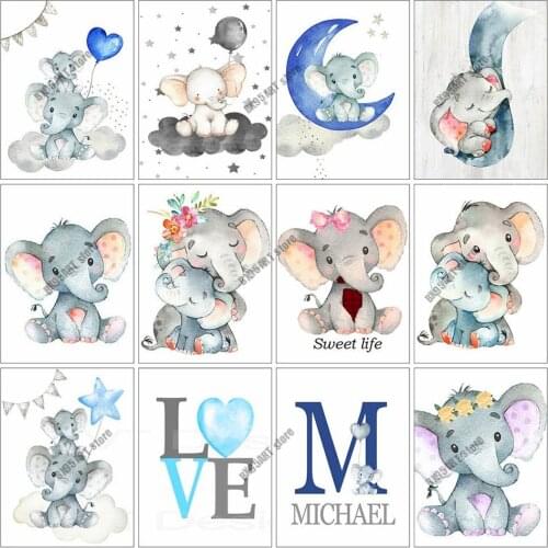 5d Diamond Painting Animal Elephant Picture Needlework Diamond Embroidery Full Cross Stitch Kits Mosaic Home Decoration Gift