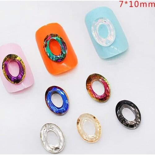 20p 7x10mm Oval Flatback strass stone Czech Crystal manicure rhinestones Nail Art Decorations Glass pendant jewelry making Beads