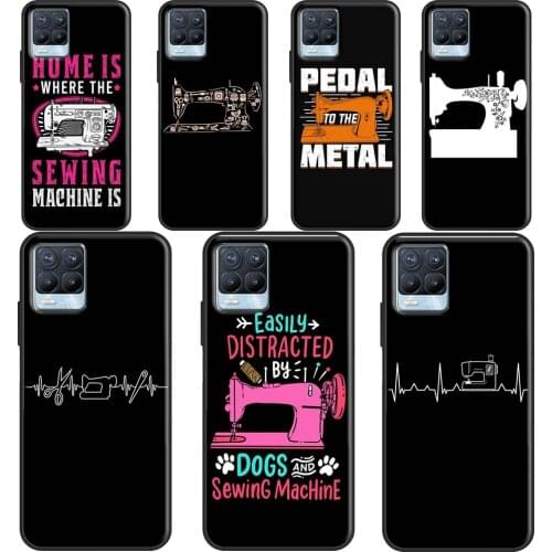 Sewing Machine Cover For OPPO Realme 8 6 7 Pro Q3 C3 C11 C15 GT Case For OnePlus 8 Pro 9 Pro 8T Nord 9R