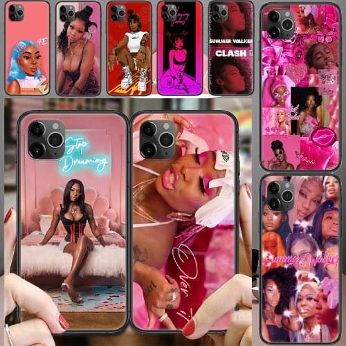 Summer Walker Girl Rapper Phone Case Cover Hull For iphone 5 5s se 2 6 6s 7 8 12 mini plus X XS XR 11 PRO MAX black pretty shell