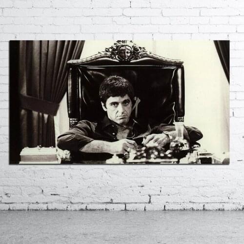 Black and White Poster and Prints AL PACINO SCARFACE Movie Canvas Painting Wall Art Picture for Living Room Home Decoration