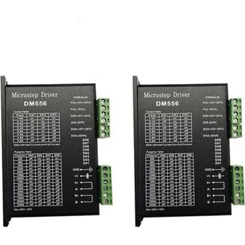 2Pcs DM556 Digital Stepper Motor Driver for 57 86 Stepper Motor NEMA23 NEMA34 Stepper Motor Controller