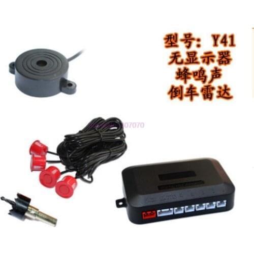 By DHL or Fedex 50sets 4 Sensors Buzzer 22mm Car Parking Sensor Kit Reverse Backup Radar Sound Alert Indicator Probe System hot