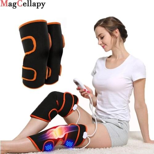 Electric Knee Massager Heating Foot Brace Pain Relief Vibration Massager Magnetic Muscle Stimulator Therapy Rheumatism Health