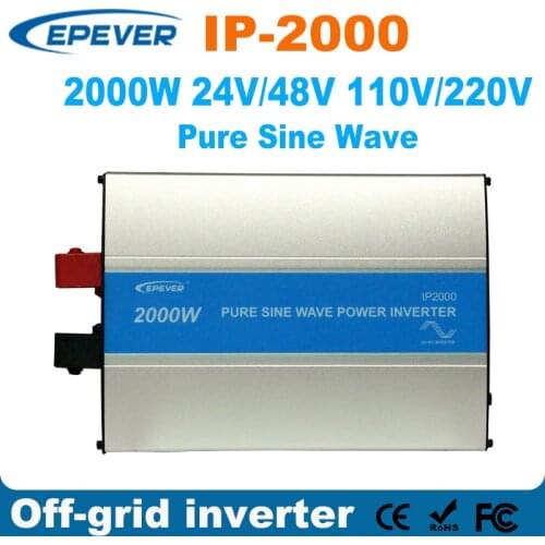 EPever 2000W Pure Sine Wave Inverter 24V/48V Input 110VAC 120VAC 220VAC 230VAC Output 50HZ 60HZ High Efficiency Converter IPower