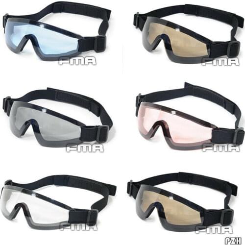 FMA Low Fmafile Helmet goggles Outdoor Adjustable Anti Dust Fog Goggles TB795 Brown etc