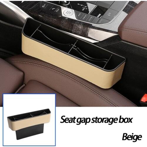 Car Seat Gap Organizer PU Leather Car Storage Organizer Universal High Capacity Non-Slip Car Front Seat Crevice Storage Box