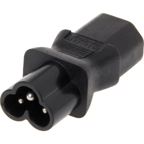 IEC 320 C13 Female To C6 Male 3-Pin Cloverleaf Plug Converter AC Power Adapter XXUC