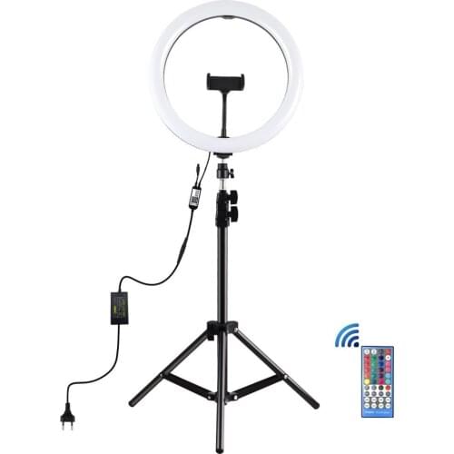 12" Dimmable LED Selfie Ring Light with Tripod USB Selfie Ring Lamp Photography Lighting with Stand for Cell Phone Studio Video