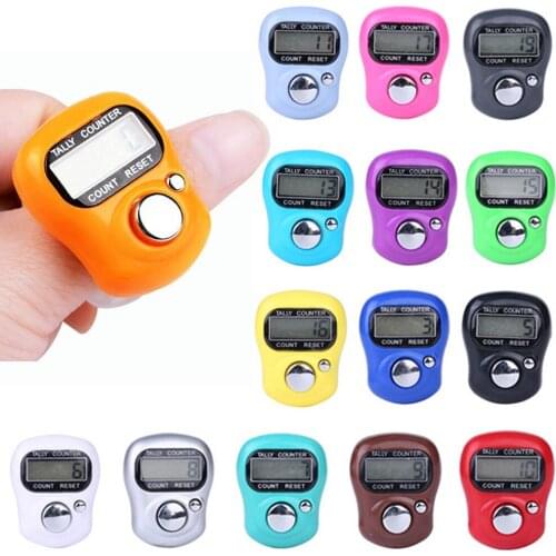 Ring Sculpt Digit Digital LCD Electronic Finger Hand Ring Knitting Row Tally Counter Small And Compact Design LCD Screen Display