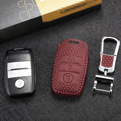 Leather Key Cover for KIA K3 K5 SORENTO CARENS CAR holder case key Free shipping