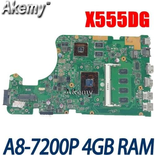 Amazoon X555DG X555YI laptop motherboard For Asus X555D A555D X555DG X555Y K555D motherboard A8-7200P 4GB RAM