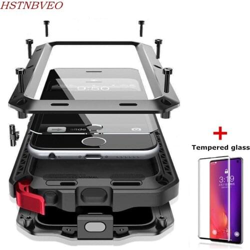 Luxury 360 Full Protect Metal Aluminum Phone Case For Samsung S6 S7 S8 S9 S10 Plus Shockproof Cover For Samsung Note 8 9 10