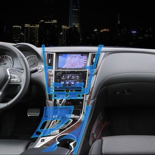 Car Interior Stickers For Infiniti transparent TPU protection Film covers sticker for Infiniti Q50 Q50L Car styling