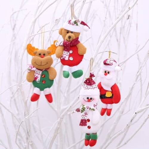 2022 Happy New Year Christmas Ornaments DIY Xmas Gift Santa Claus Snowman Tree Pendant Doll For Home Xmas Navidad Kids Gift