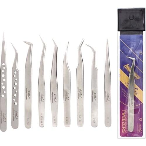 Funmix 3D/6D volumn eyelash extension tweezers Stainless Steel Fan Lashes Tweezer Professional Eye Makeup Tweezers