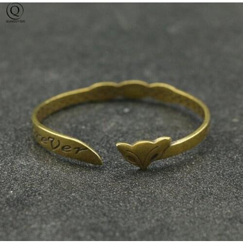 Valentines Day Gift Fox Head Love Brass Opening Bangle Bracelet Jewelry Accessories Solid Copper Classic Bangles Cuff Bracelets