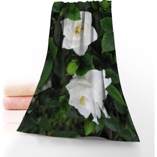 Hot Sale Custom Flower Gardenia 35x75cm Fitness Sports Towel Portable Quick-drying Towel Yoga Outdoor Microfiber Sports Towel