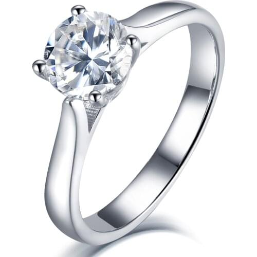 Luxury Women Ring 100% 925 Sterling Silver Ring Noble Moissanite Wedding Rings Jewelry Accessories Gift For Girl Lady Party