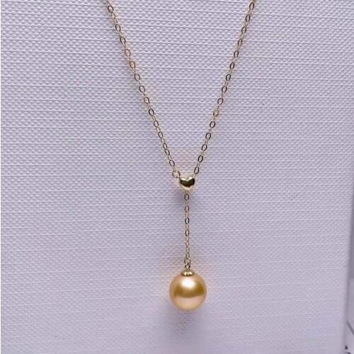 Shilovem 18k yellow gold real Natural pearls pendants fine Jewelry women trendy no necklace party new gift plant mymz8.5-96622zz