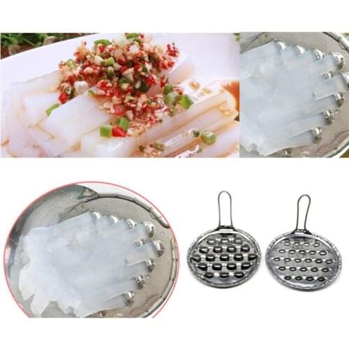 E7CB Jelly Scraper Stainless Steel Household Porous Cooking Utensils Small and Exquisite and Easy to Use Fruit Pasta Scraper