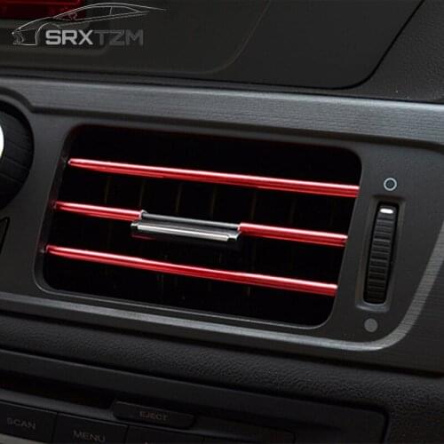 SRXTZM 10Pcs 20Cm Universal Car Air Conditioner Outlet Decoration U Shape Interior Moulding Trim Strips Car Styling Accessories