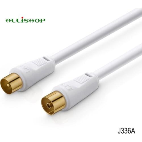TV 9.5MM Male to Female RG6 Quad Shield CL2 Coaxial Antenna Satellite Extension Cable Flylead Aerial Male to Female RF Connector