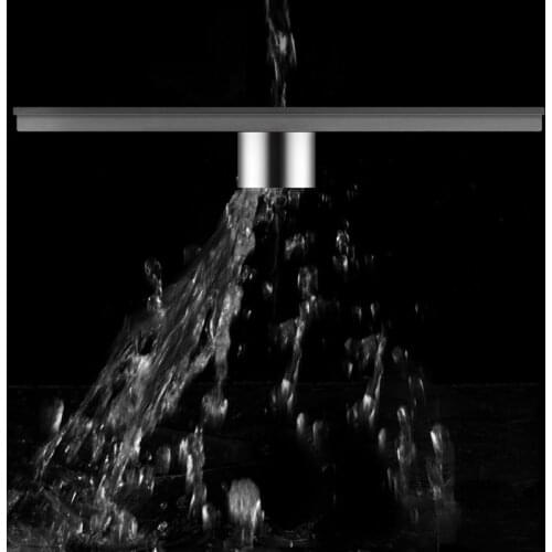 1Set 304 Stainless Steel Floor Drain Bathroom Shower Long Drainage Square Large Floor Drains Cover Roof