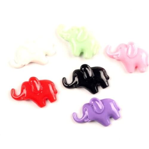 30pcs Mixed Elephant Resin Flatback Cabochon Jewelry Findings Scrapbooking For Jewelry Making Charms Pendants Accessories Diy