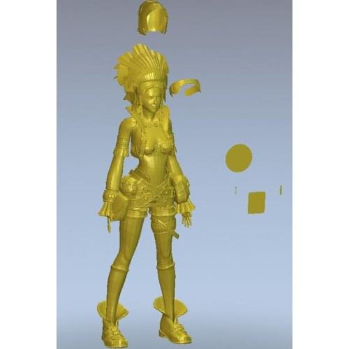 3d model relief for cnc or 3D printers in STL file format female warrior