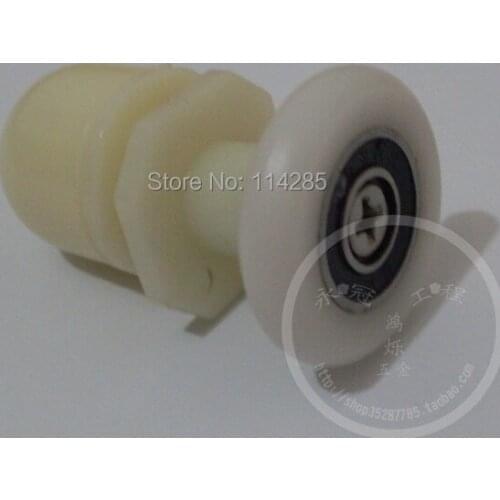4pcs Shower Room Accessories White Shower Door Rollers Wheels Runners