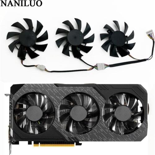 75MM 7Pin FD8015U12D GTX1660 RX5700 RX5700XT for ASUS GTX 1660Ti 1660super RX 5700 XT TUF X3 OC Graphics Cooling Fan