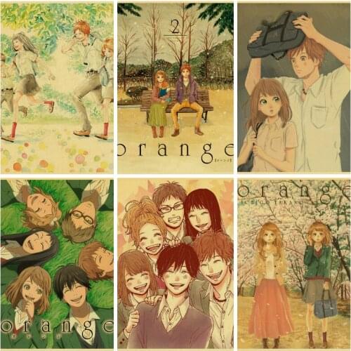 Retro Style Animation Orange Miracle Poster Abstract Canvas Painting Wall Art Nordic Poster Print Picture Living Baby Room Decor